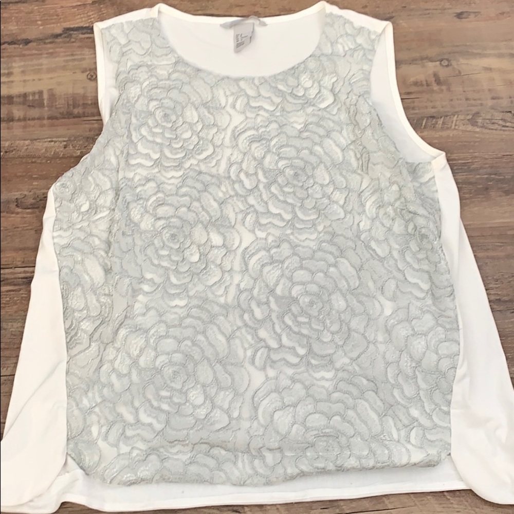 H&M’s silver floral top